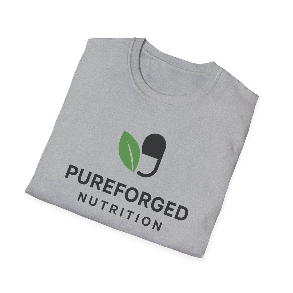 PureForged Nutrition Unisex Softstyle T-Shirt, Fitness Apparel, Healthy Living Shirt, Gift for Athletes, Casual Wear