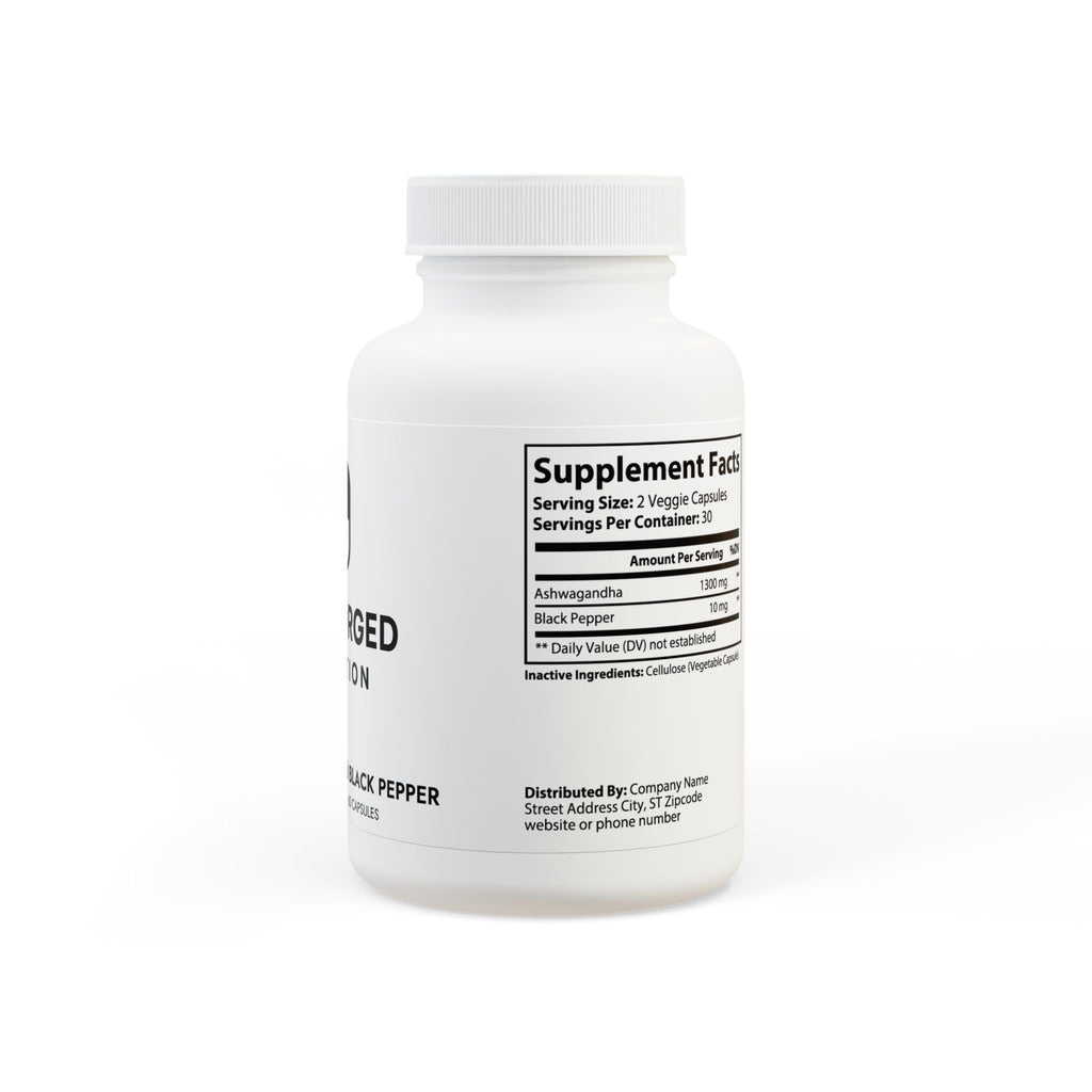 Ashwagandha and Black Pepper Supplement (60 capsules)