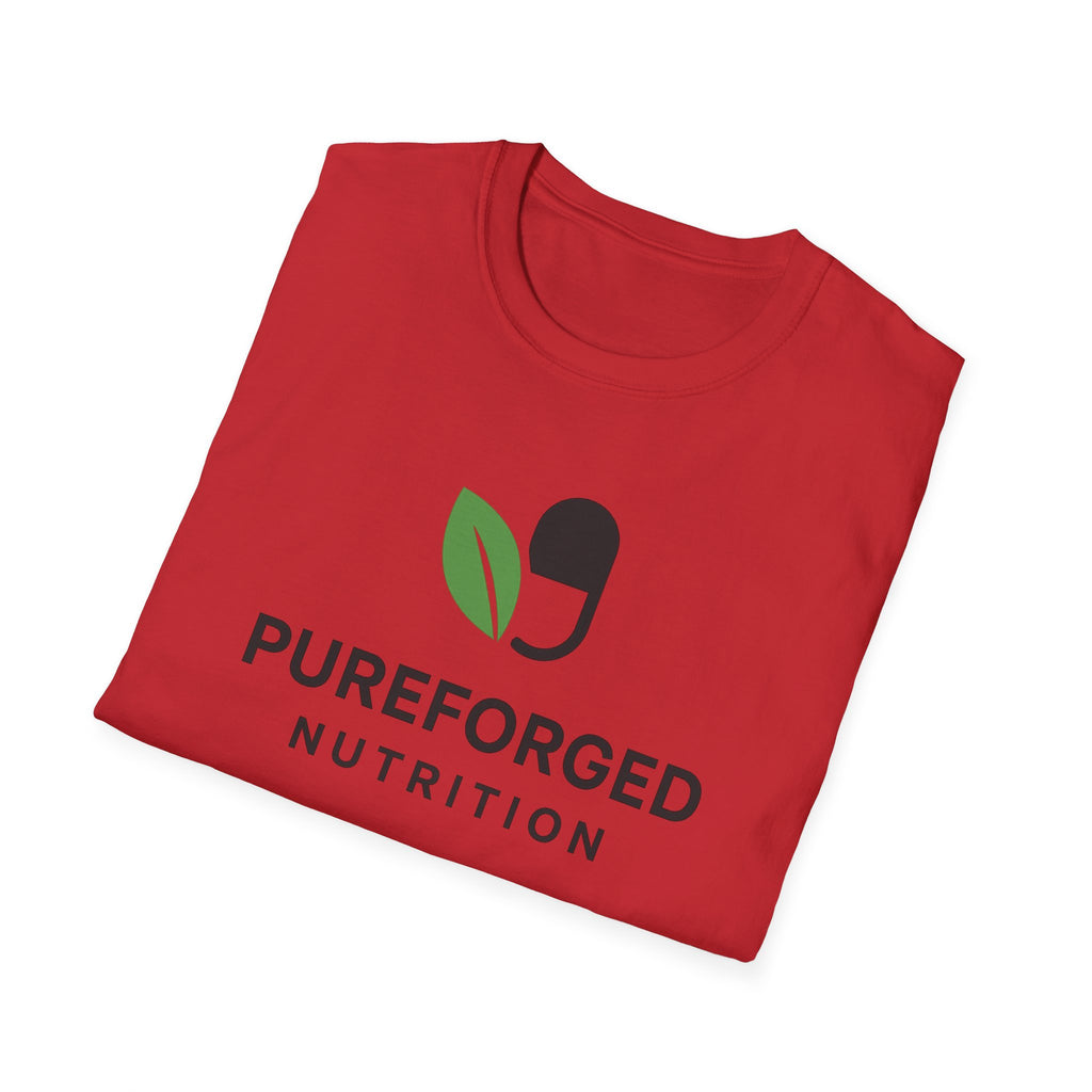 PureForged Nutrition Unisex Softstyle T-Shirt, Fitness Apparel, Healthy Living Shirt, Gift for Athletes, Casual Wear