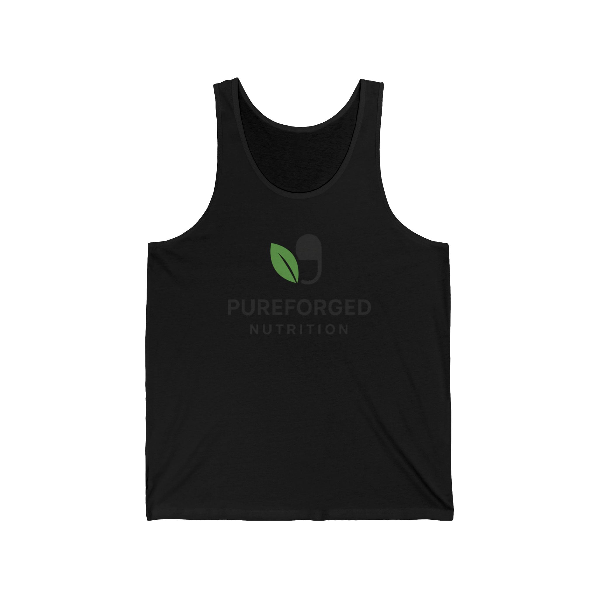 PureForged Nutrition Unisex Jersey Tank Top, Workout Tee, Fitness Shirt, Gym Wear, Summer Top, Eco-Friendly Apparel